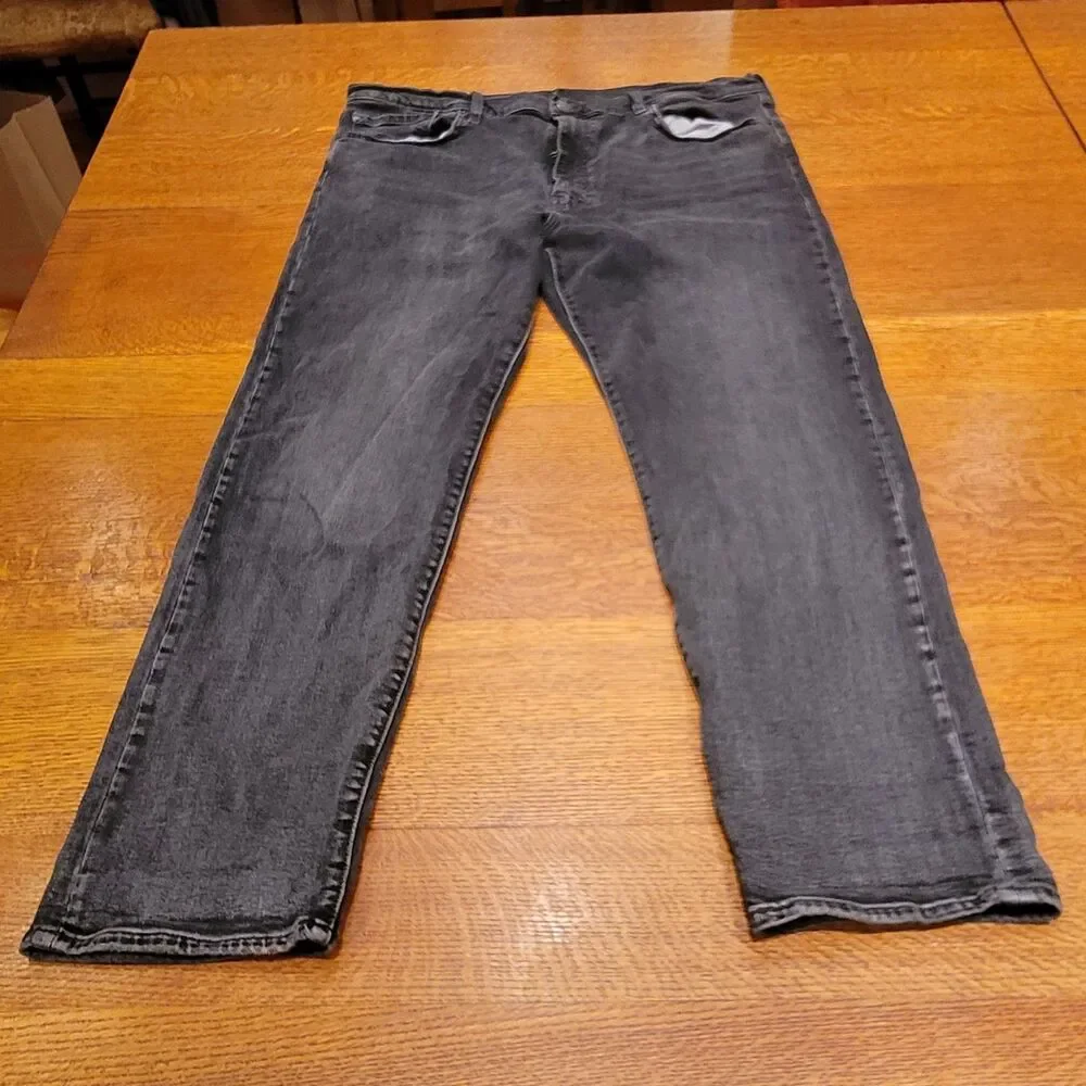 Levi's 502 Premium Black Jeans 40x32 Stretch Lyocell